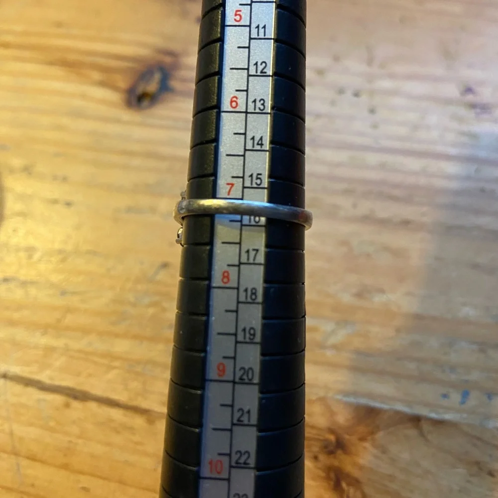 Sterling 925 Cabochon Tanzanite & Diamond Statement Cocktail Ring Size 7 - Picture 3 of 14